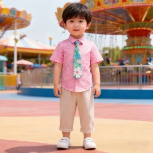 Cartoon Crazy Zoo Boys Mr. Fox Nick Cosplay Costumes Shirt+Pants 2Pcs Sets For Children Christmas Clothing Kids Carnival Outfits