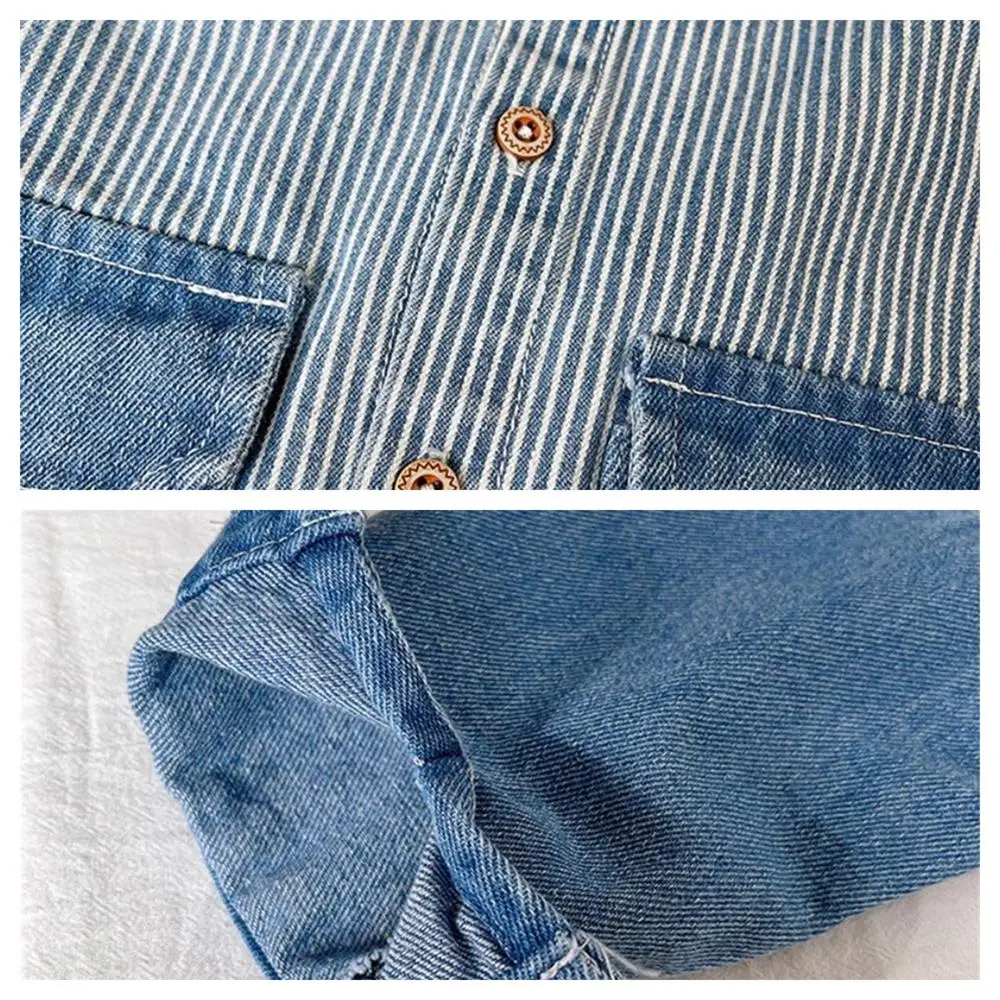 Children's Coat Boys Girls Denim Jacket Spring Fall Versatile Casual Coat Trendy Fashion Jacket Outdoor Clothes For Children - Image 2